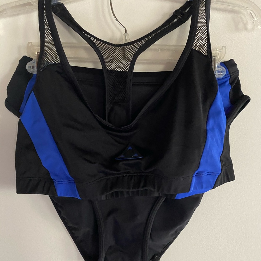 Speedo swimming Suit set sz 14. Black blue
